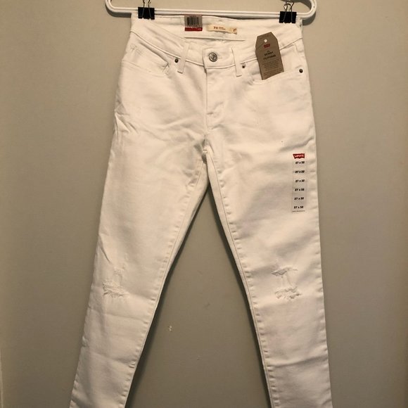 Levi's Denim - White 711 Skinny Levi's Jeans